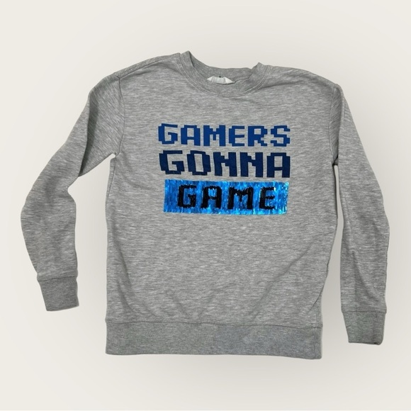 H&M Other - H&M Gamer Sequin Reversible Kids Sweatshirt Size 8-10